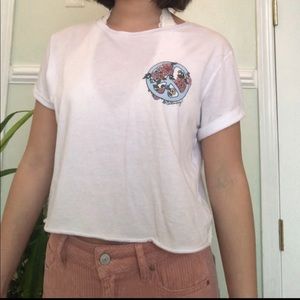 billabong peace symbol cropped t shirt!!